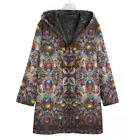 Baroque Cotton Canvas Hooded Jacket Labradorite Cloak Brocade Coat Opal Unisex