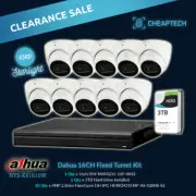 CCTV Clearance Sale !! FreeShip DAHUA 16CH 10x 4MP Starlight 3 TB