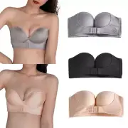 Women Strapless Padded Push Up In-visible Bras Seamless Bra Wedding Bra 32 34 36