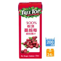 在飛比找momo購物網優惠-【Tree Top 樹頂】100%蔓越莓綜合果汁200ml*