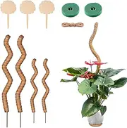 ASRJKIE 4Pack Moss Pole for Plant Monstera, Adjustable 2 Pack 60CM(24in), 2Pack 100CM(40in) Plant Support Sticks, Train Plants Grow, Climbing, Bendable Support Stakes for Indoor Outdoor Plant