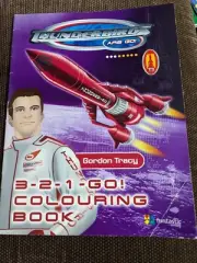 Thunderbirds Are Go 3-2-1-Go! Colouring Book 1980's By Gordon Tracy