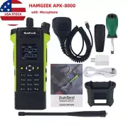 HAMGEEK APX-8000 12W VHF UHF Walkie Talkie Radio Dual PTT + Mic Original (USA)