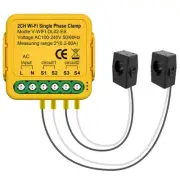 Tuya Bilateral WiFi Energy Meter 80A with Clamp CT KWh Power Electricity6703