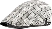 [Qunson] Adjustable Newsboy Hat for Men Flat Cap Ivy Gatsby Cabbie Beret Hat