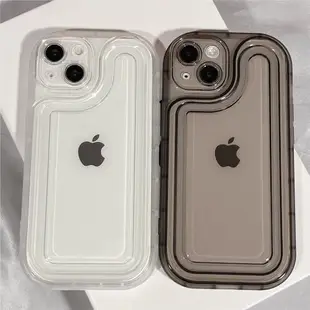 簡約高級感透明氣囊適用iPhone14promax蘋果13手機殼情侶xsmax新款12pro防摔xr硅膠11男女款13全包軟殼保護套