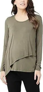 [Ripe] Maternity Women's Long Sleeve Lara Nursing Tee, Olive