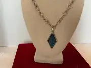 HTF Carolyn Pollack Sterling Blue Labradorite Pendant USA NIB