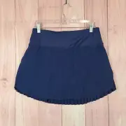 Baleaf Womens Mini Tennis Skirt Sz Large Pull On Navy NWOT NEW