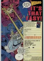 1993 Wizard Magazine Vintage Ad Galactus Attacks Silver Surfer Comic Book Art