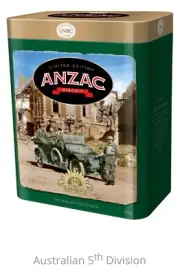 ANZAC BISCUIT TIN COLLECTABLE 2019- Australian 5th Division Headquarters Unibic