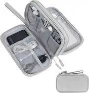 Travel Cable Organizer Electronics Accessories Case for USB Data Cable Earphone Wire Power Bank Phone,Grey