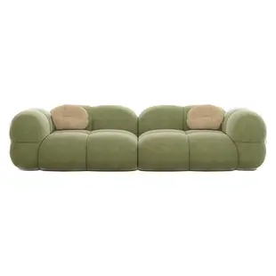 日式沙發 小型沙發 單人沙發 雙人沙發 質感沙發限時下殺 ins風網紅沙發 法式奶油風綠色果凍沙發棉花糖小戶型面包三人懶