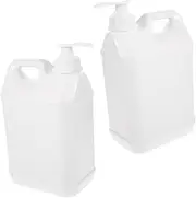 CLISPEED 2pcs Leakproof Pump Dispenser Bottles for Lotion Shampoo Body Soap Plastic Shower Gel Containers Seal for Travel and Home Use