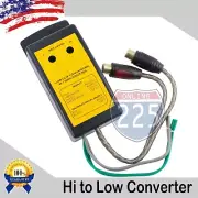 High to Low Output Converter w/ Gain Control 2-Channel Speaker Wire to Gold RCA