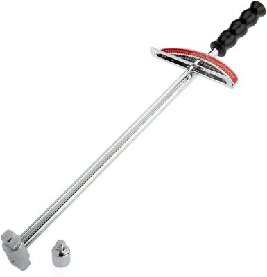 Beam Torque Measure Wrench Tool w/ Calibrated Scale Nut Bolt Fastener Dual Drive