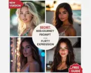 Midjourney Prompts Flirty Facial Expression, Midjourney Art, Midjourney Promts