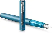 [PARKER] Vector XL Fountain Pen Metallic Teal Lacquer on Brass Medium Nib with Blue Ink Refill Gift Box