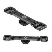Dual Head Hot Shoe Extension Bracket Dual Cold Shoe Mouth Gimbal Stabilizer 8210