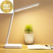 LED Desk Lamp, Rechargeable, Touch Control, USB, Eye-Caring Light for Study