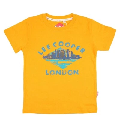 T-Shirt Garçon. Lee Cooper Sleeves Courtes. Orange Color .4-14 Years
