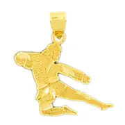 14K Gold Karate Man Pendant