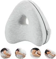 CREATESTAR Leg Pillow Knee Pillow Ergonomic Side Sleeper Pillow with Optimal Memory Foam Pillow for Side Sleepers Positioning Pillow with Removable and Washable Cover