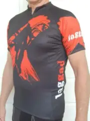 MTB Jaggad cycling bike Jersey shirt Mens Womens Black & red size M L XL
