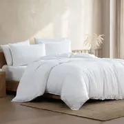 Ardor Boardwalk Quilt Cover Home Bedding Sheet Set w/ Pillowcase - White