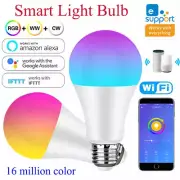 WIFI Smart Light Bulb,RGB Color LED Alexa,Homekit siri Google Home 10W E26 E27