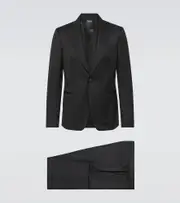 [Zegna] Zegna Single-breasted wool and mohair tuxedo AU 90 black