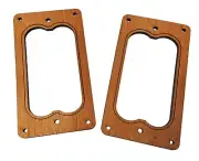 2pc. Laser-cut Full-Size Humbucker Pickup Cover Rings Style 2 - Genuine Mahogany