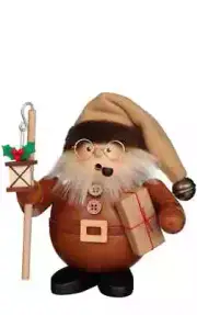 New in Box - Ulbricht Natural Santa w/ Lantern - German Incense Smoker 1-464