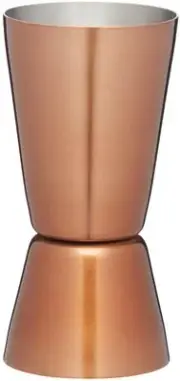 Dual Cocktail Jigger and Spirit Measure, Stainless Steep with Copper Finish, 25M