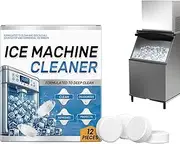 Ice Machine Cleaner, Deodorizing Descaling Ice Machine Cleaner, 12 Gentle Stain Removal Tablets, Stain Removal Products For Most Ice Makers