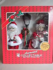 Rennoc Santa & Mrs. Clause, Lamp Animated Lighted Figures 1995 NEW IN BOX-READ