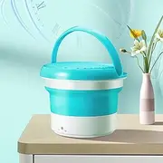Foldable Washing Machine Portable Dryer 2 in 1 Mini Washing Machine with Handle Ozone Sterilization Small Automatic Underwear Cleaning Washer for Travel Apartments Home Use (Color : Green)