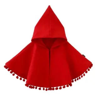 【Kori Deer 可莉鹿】女童小紅帽保暖連帽斗篷(聖誕新年春節嬰兒童造披肩披風)