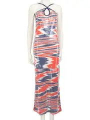 Striped Sequinned Maxi Dress