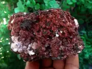 Red Calcite On Chalcedony Matrix Minerals