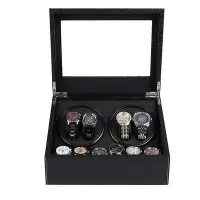 在飛比找Yahoo!奇摩拍賣優惠-錶盒 展示盒 搖錶器盒機械錶電動自動旋轉上鏈晃錶器馬達盒自動