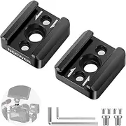NEEWER Cold Shoe Mount Adapter, Cold Shoe Bracket with 1/4" Thread, Compatible with SmallRig DSLR Camera Cage Microphone LED Light Monitor and More (2 Pack, ST26)