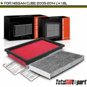 1x Engine & 1x Activated Carbon Cabin Air Filter for Nissan Cube 09-14 L4 1.8L (for: Nissan)
