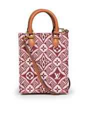 2020 Burgundy Jacquard Since 1854 Petit Sac Plat Bordeaux Top-Handle