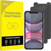 JETech Privacy Screen Protector for iPhone 11/XR 6.1-Inch, Anti Spy Tempered Glass Film, 2-Pack