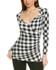 Norma Kamali Sweetheart Side Drape Top