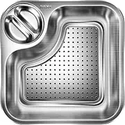 Zibeem Diping Dumpling Plate,Removable Stainless Steel Dumpling Plate Double-Layer Dumpling Tray | Square Food Plate Serving Tray with Dipping Saucer for Fruit