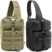 Mens Tactical Sling Backpack Military Rover Shoulder Bag Molle Assault Range Bag