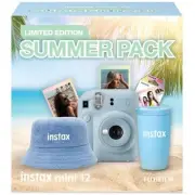 FujiFilm Instax Mini 12 Limited Edition Instant Camera Summer Pack - Pastel Blue