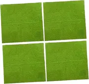 BUTIFULSIC 4pcs Artificial Grass Squares Lightweight Fake Turf for DIY Projects Sand Table Decoration Portable Lawn Material for Creative Designs and Crafting